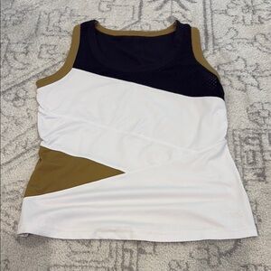 Bolle black and White Asymmetrical Sleeveless Tank Top, size s-m